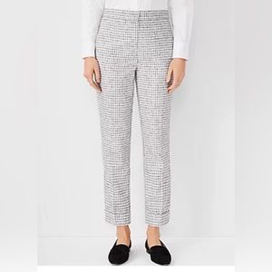 Ann Taylor Houndstooth High Waist Ankle Pant